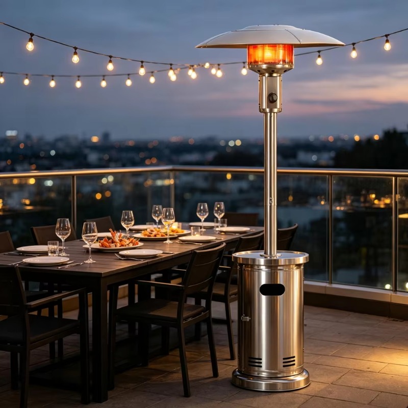 مدفأة غاز على شكل مظلة من Airo - مراجعة Patio Heater Standing وسعره